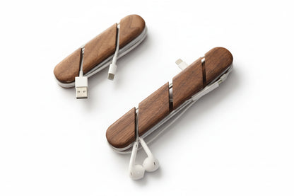 Organisateur en bois massif | Hêtre et noyer naturels