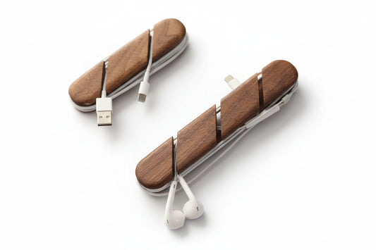 Organisateur en bois massif | Hêtre et noyer naturels