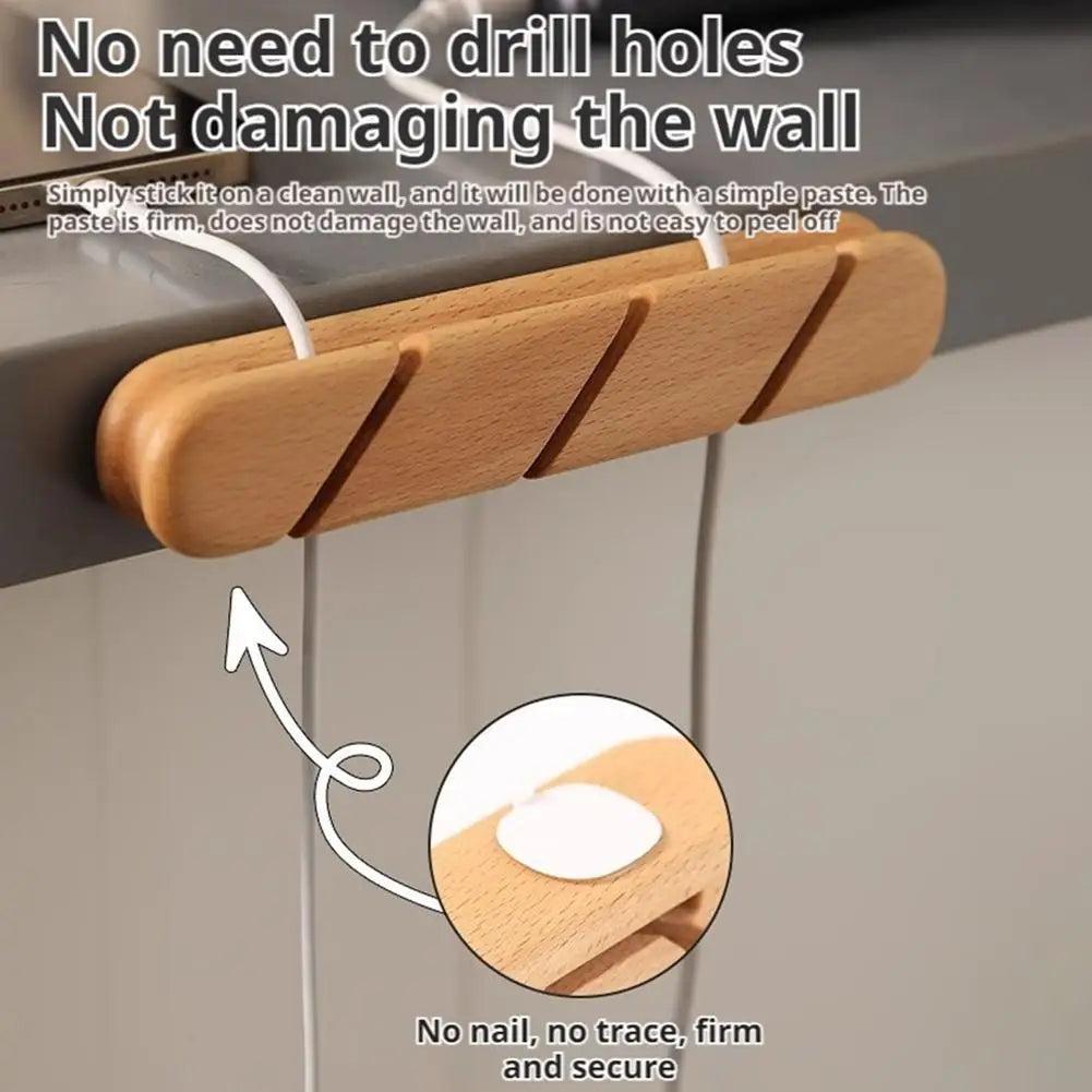 Organisateur en bois massif | Hêtre et noyer naturels