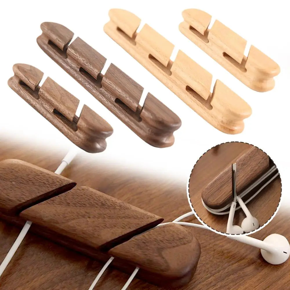 Organisateur en bois massif | Hêtre et noyer naturels