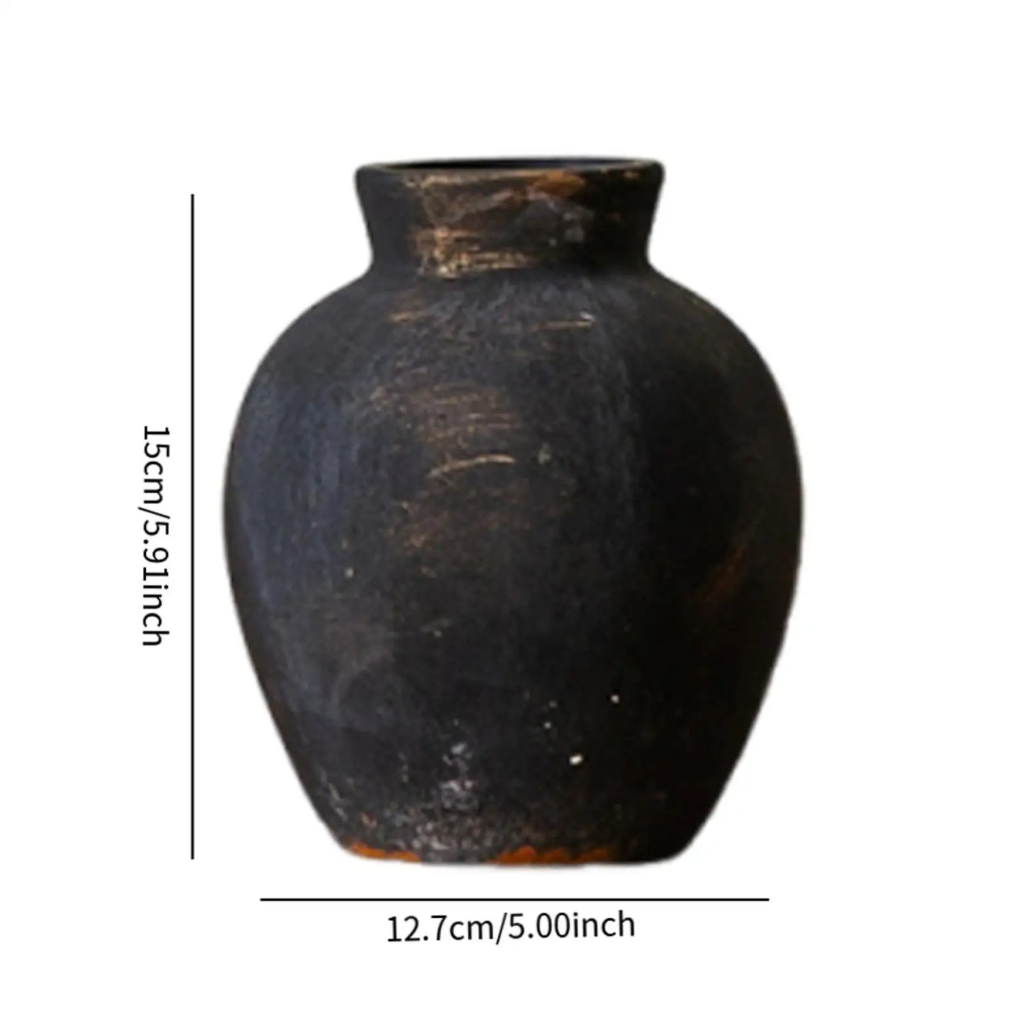 Vase en céramique rustique | Planteur Wabi Sabi